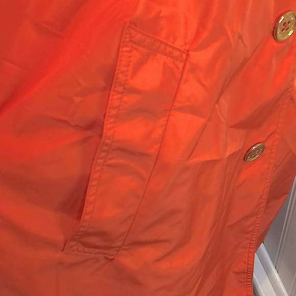 RALPH LAUREN Women’s Single Breasted Orange Trench Coat w Gold Buttons NWT - Picture 8 of 13